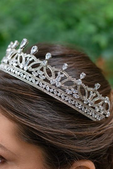 Tiara Emma in argento placcato 925 e Swarovski