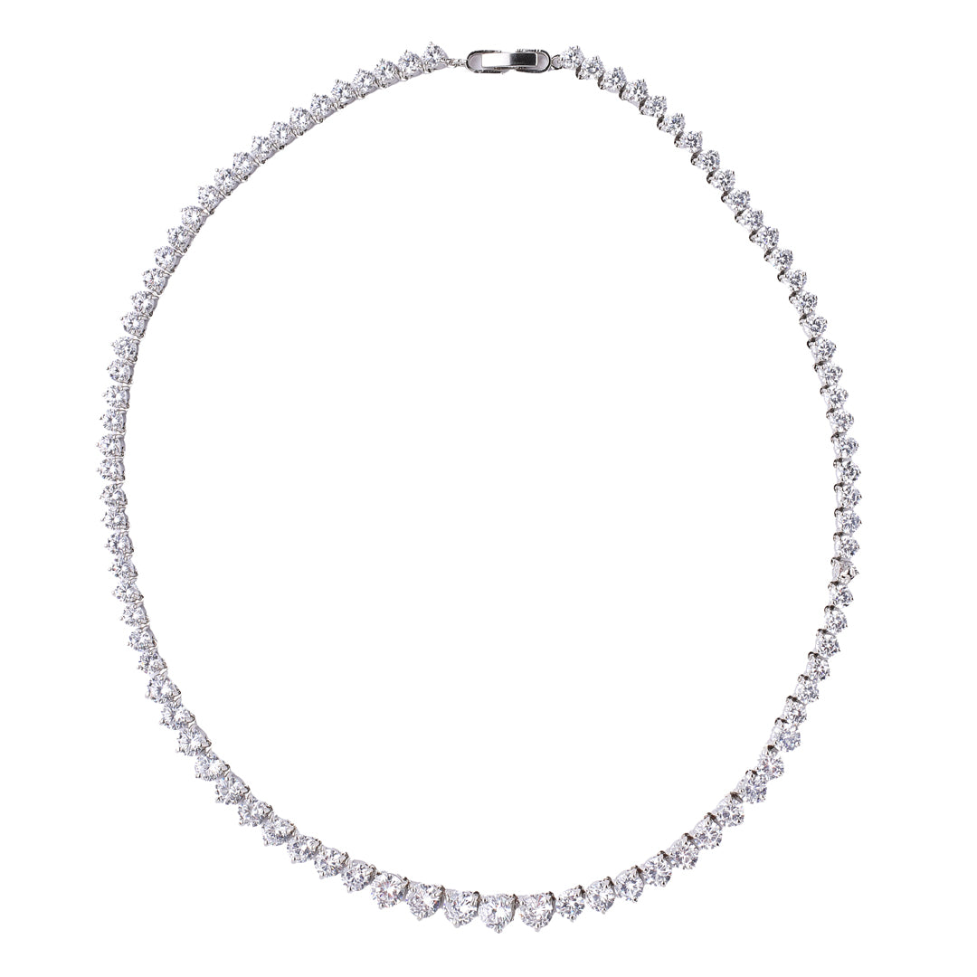 Collana Riviere in argento placcato 925 e Swarovski