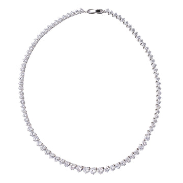 Collana Riviere in argento placcato 925 e Swarovski